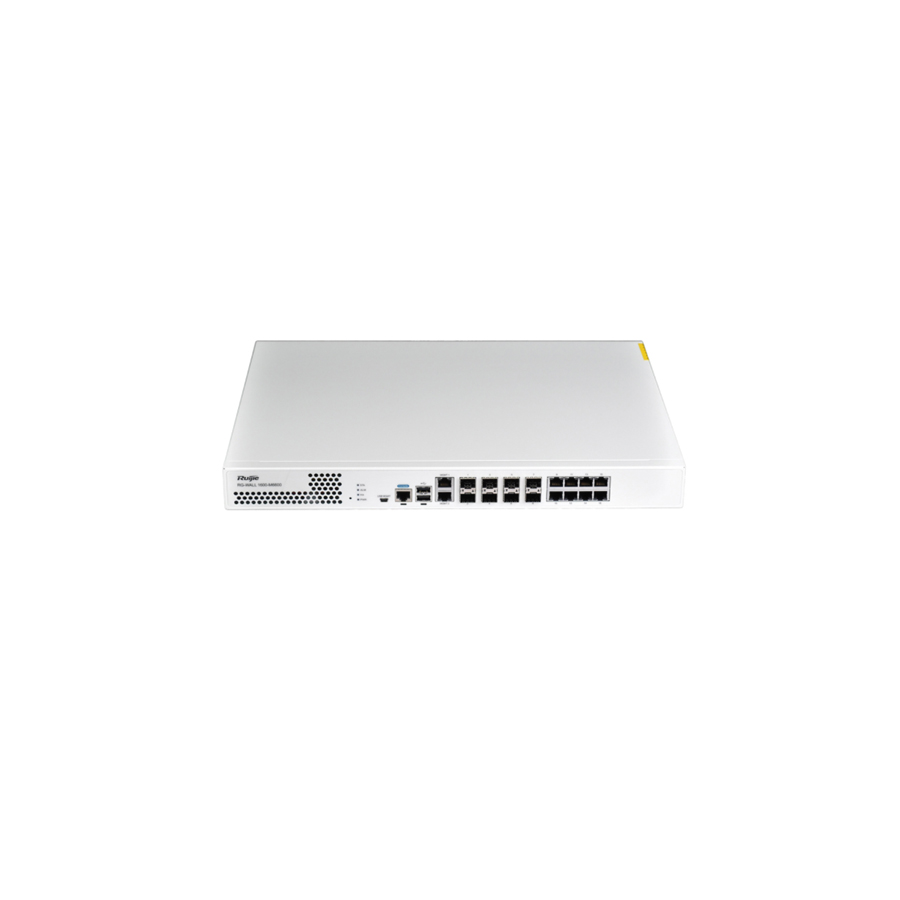 Ruijie RG-WALL 1600-M6600-LIS-1Y: Tường Lửa 16Gbps, 6 Triệu Phiên, 10 Cổng RJ45, 8 Cổng SFP