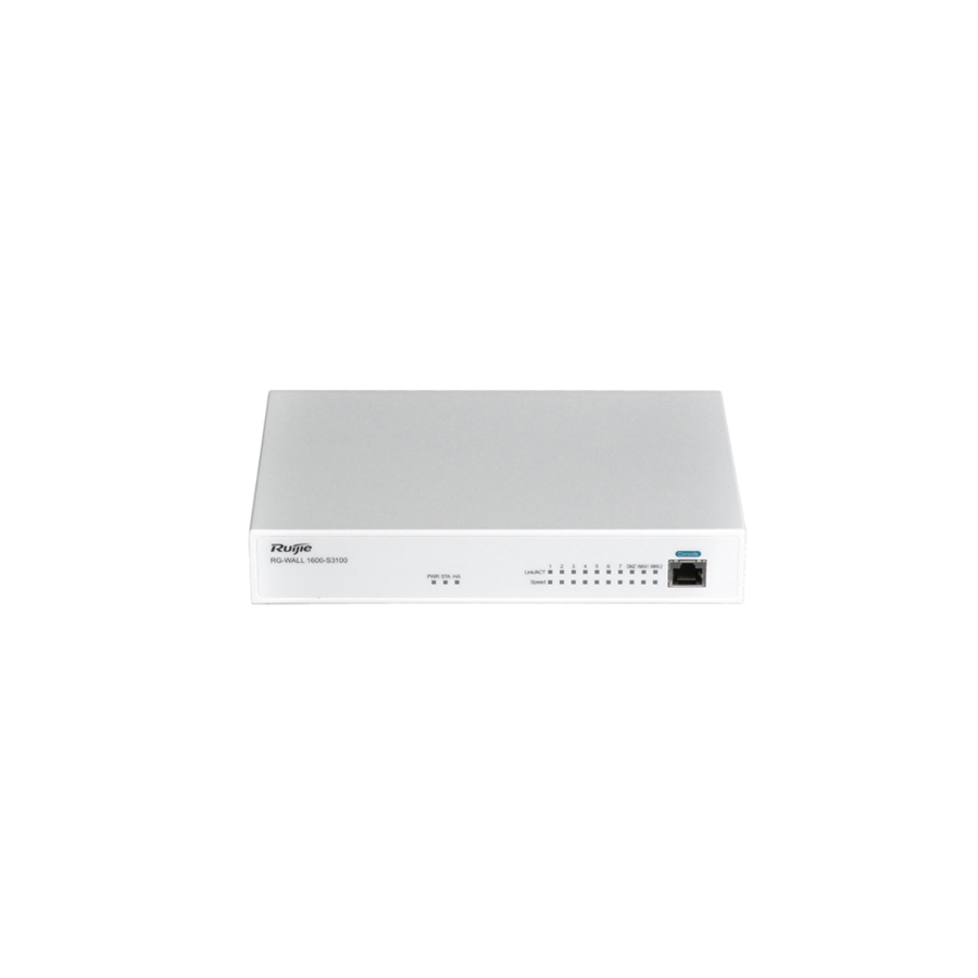 Ruijie RG-WALL 1600-S3100-LIS-1Y: Tường Lửa Doanh Nghiệp Tốc Độ 1.6 Gbps, 8 Cổng Gigabit Ethernet