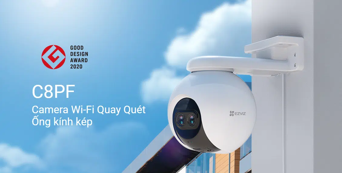 Camera WiFi Ngoài Trời EZVIZ C8PF Ống kính kép 2MP