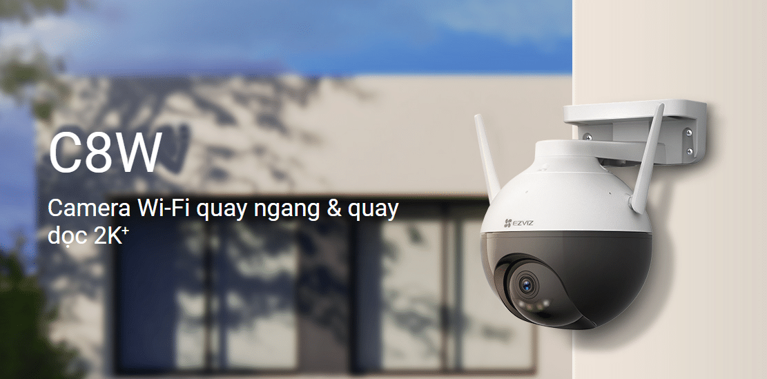 Camera WiFi Ezviz CS-C8W - 2K+ (4MP), Xoay 360, Màu ban đêm