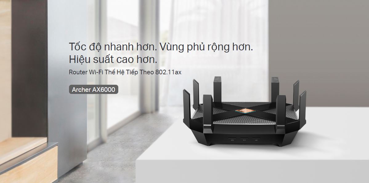 Router TP-Link Archer AX6000 - Bộ định tuyến, Wifi 6, Wan 2.5Gbps