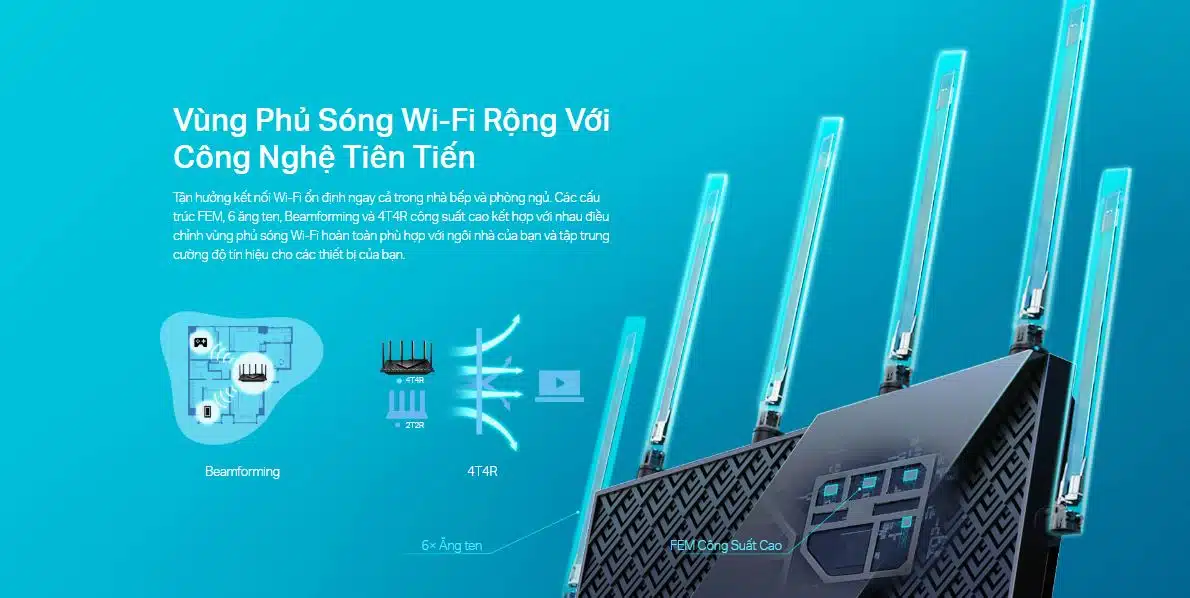 Router TP-Link Archer AX72 - Wi-Fi 6 Gigabit Băng Tần Kép AX5400