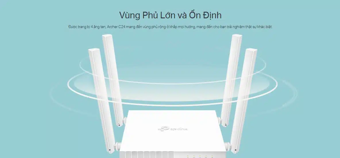 Router TP-Link Archer C24 - Bộ định tuyến Wi-Fi Băng Tần Kép AC750