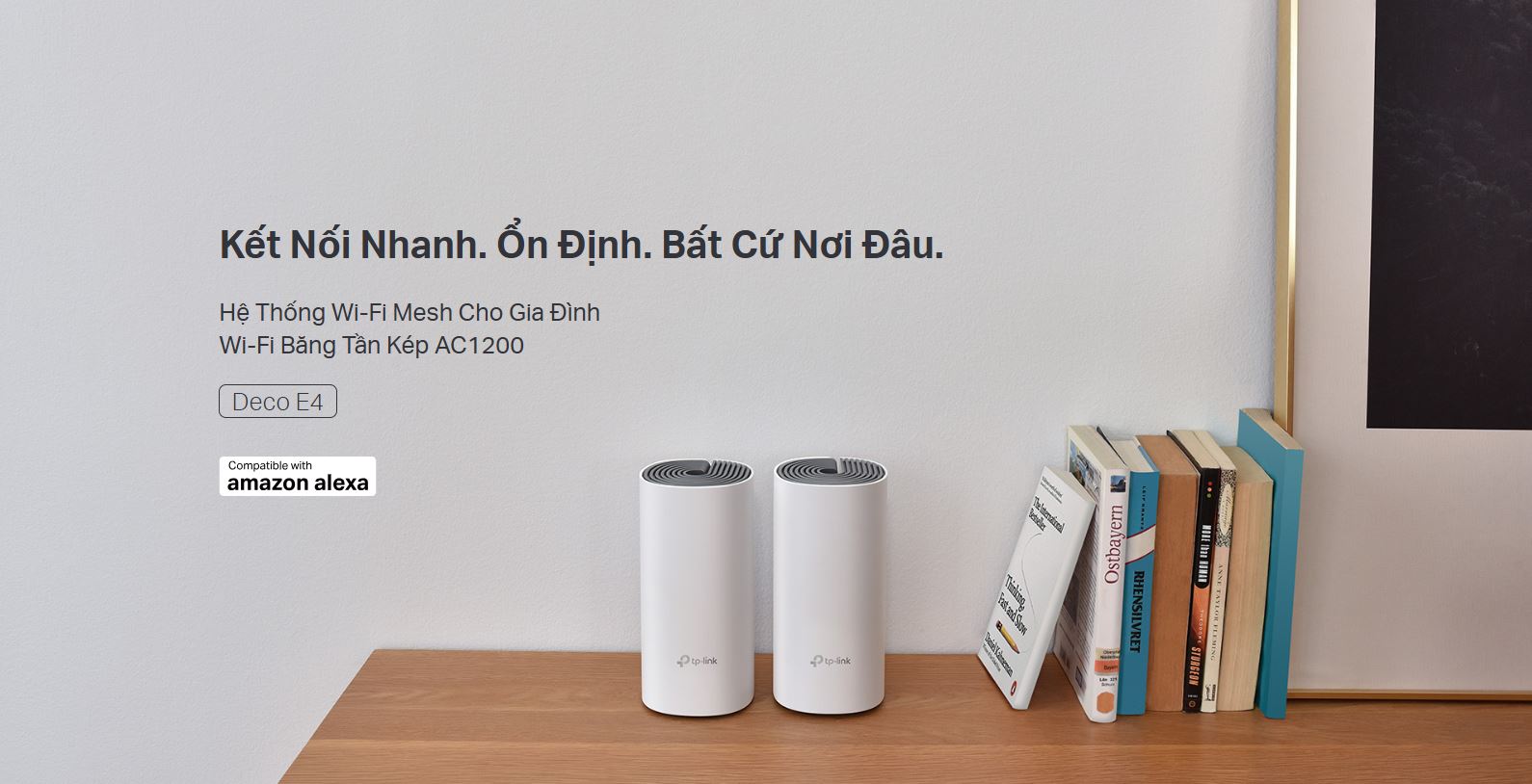 Thiết bị phát WiFi TP-Link Deco E4 - AC1200, 100 User 