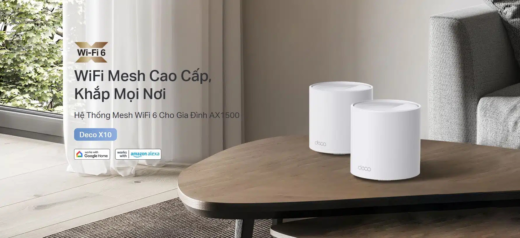 Thiết bị phát WiFi TP-Link Deco X10 - WiFi 6, AX1500, 120 User