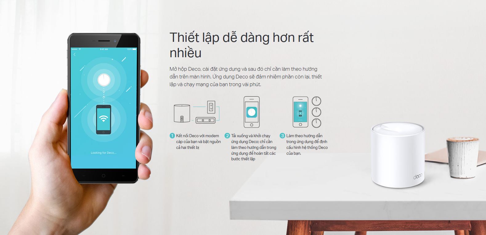 Thiết bị phát WiFi TP-Link Deco X20 - WiFi 6, AX1800, 150 User 