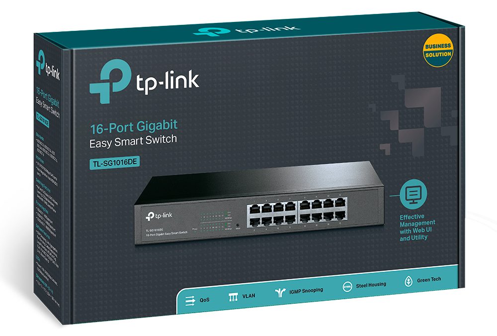 Thiết bị Switch Easy Smart TP-Link TL-SG1016DE - 16 Cổng Gigabit