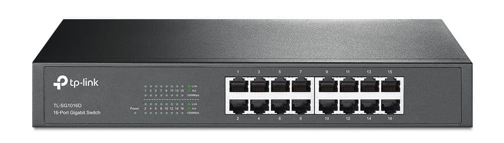 Thiết bị Switch để bàn Unmanaged TP-Link TL-SG1016D - 16 Cổng Gigabit