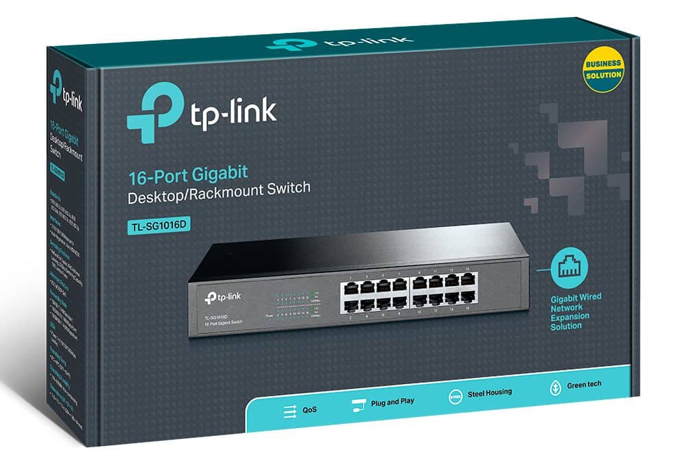 Thiết bị Switch để bàn Unmanaged TP-Link TL-SG1016D - 16 Cổng Gigabit