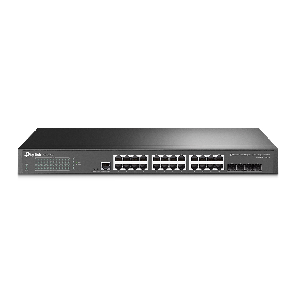 Thiết bị Switch Managed L2+ TP-Link TL-SG3428 – JetStream 24 cổng Gigabit với 4 khe cắm SFP