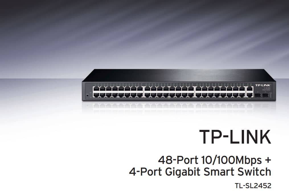 Thiết bị Switch Smart L2 TP-Link TL-SL2452 - 48 cổng 10/100Mbps + 4 cổng Gigabit