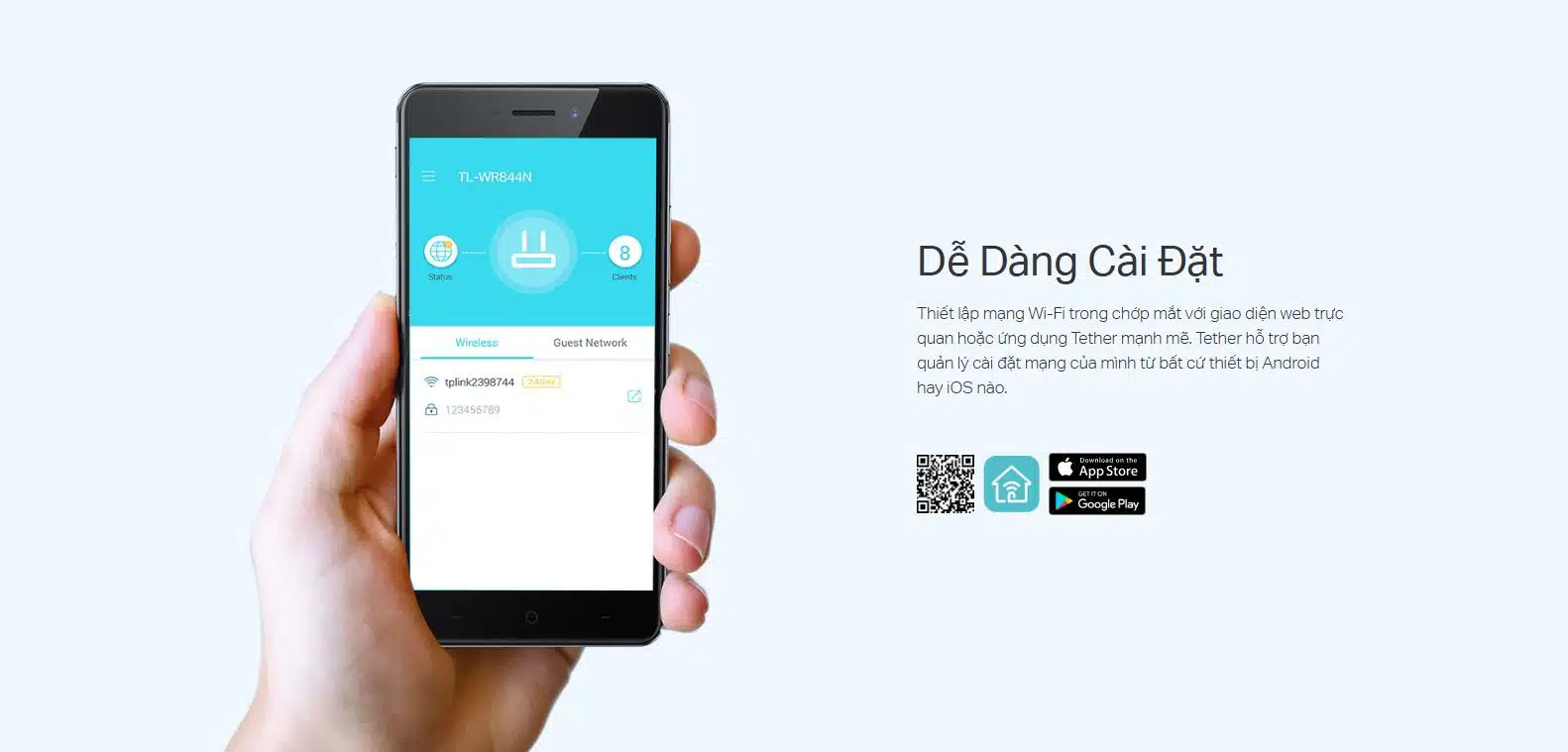Router TP-Link TL-WR844N - Bộ định tuyến Wi-Fi Nhiều Chế Độ Tốc Độ 300 Mbps