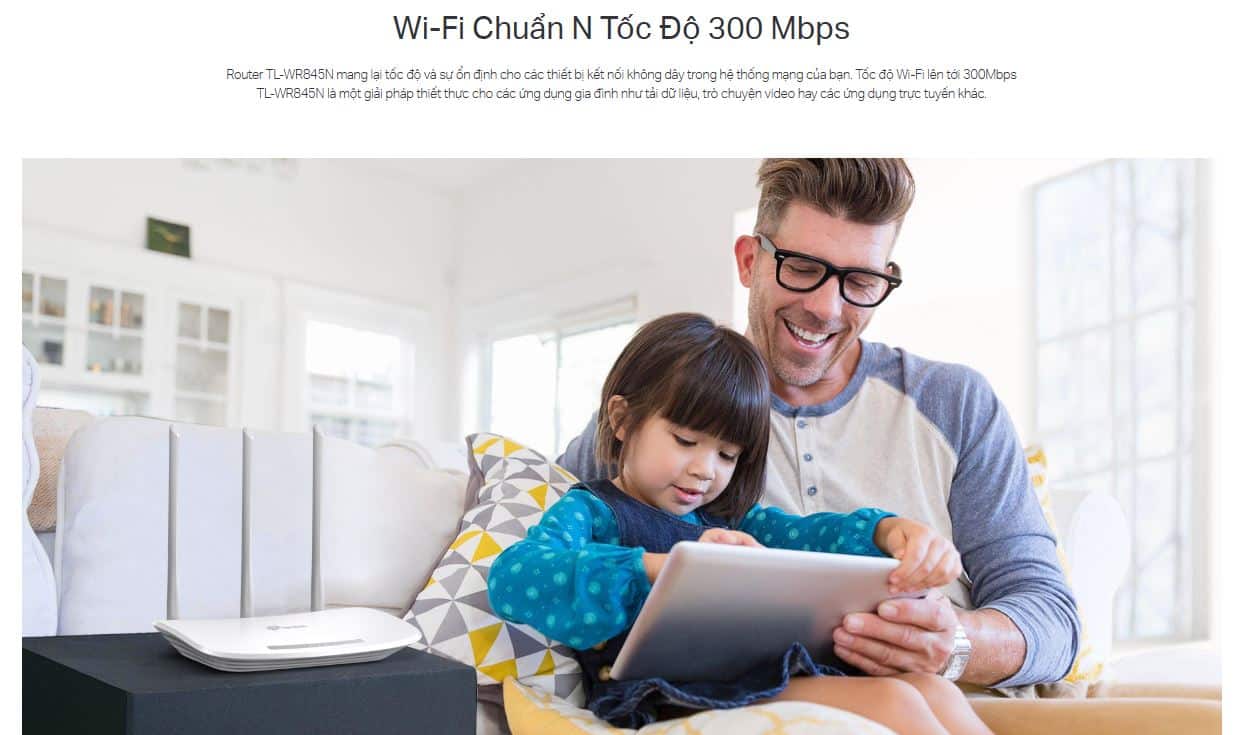 Router TP-Link TL-WR845N - Bộ định tuyến Wi-Fi chuẩn N 300Mbps