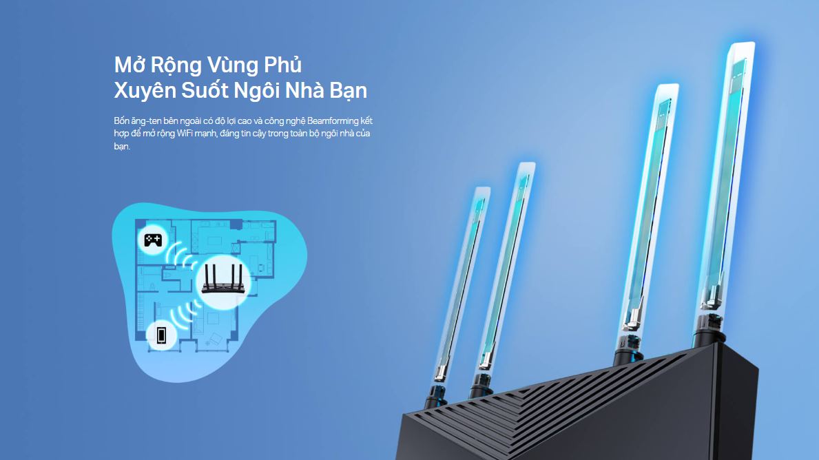 Router TP-Link Archer AX53 - Wi-Fi 6 AX3000 Băng Tần Kép Gigabit