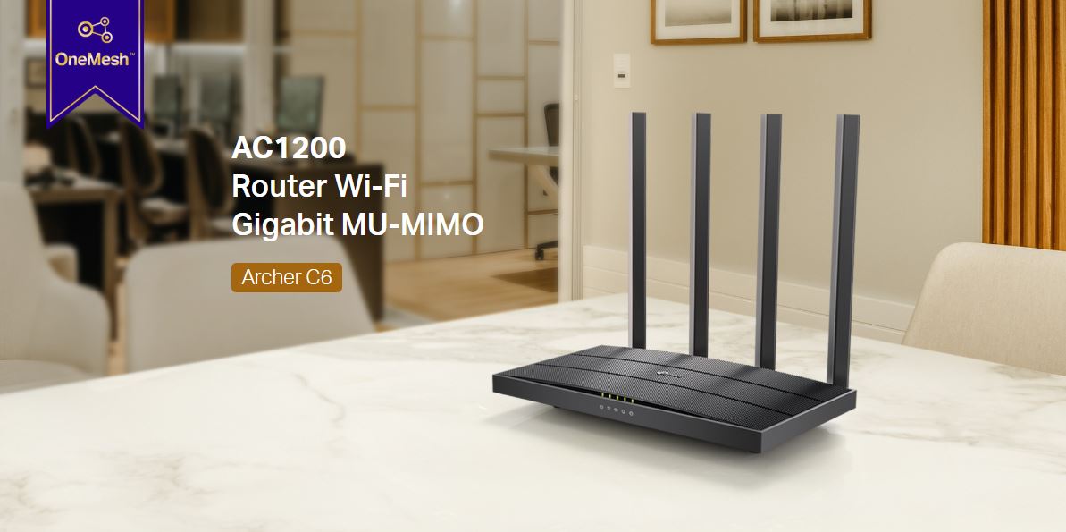 Router TP-Link Archer C6 - Bộ định tuyến Wi-Fi Gigabit MU-MIMO AC1200