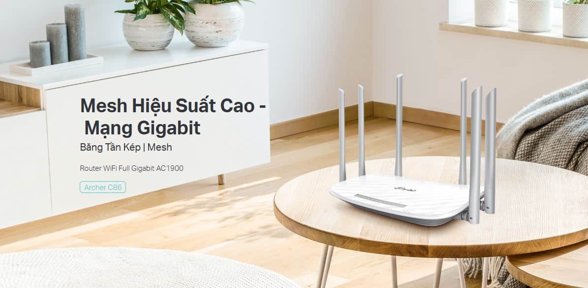 Router TP-Link Archer C86- Bộ định tuyến Wi-Fi MU-MIMO AC1900