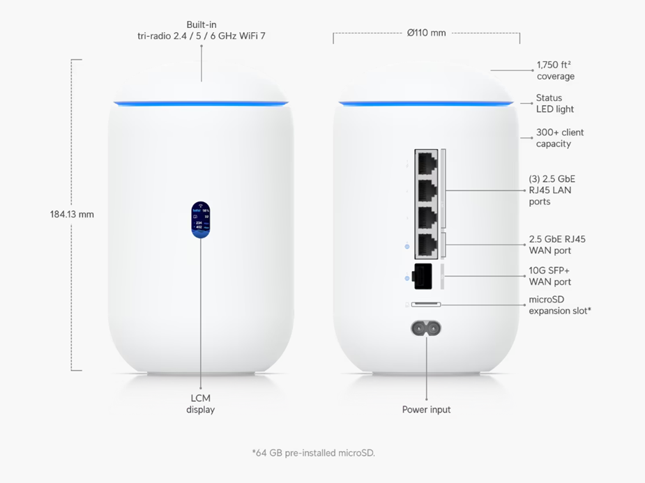 UniFi Dream Router 7 – Thiết bị UniFi OS Console tích hợp WiFi 7 và quản lý mạng tập trung