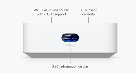 Router UniFi Express 7 Wi-Fi 7 ba băng tần hiệu năng cao