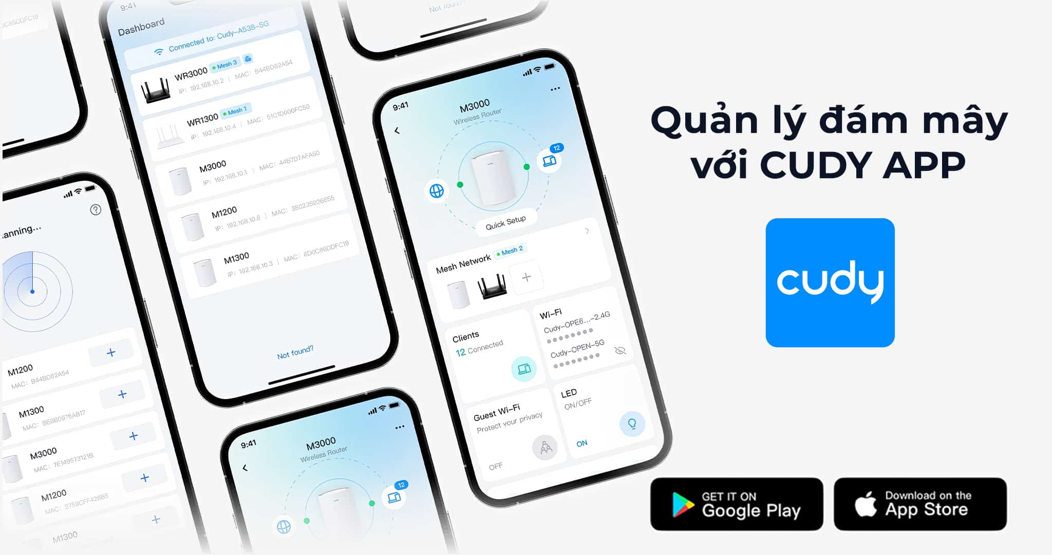 Dễ dàng quản lý qua ứng dụng cudy