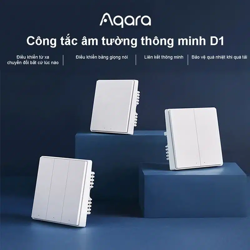 Công Tắc Thông Minh 2 Nút Aqara QBKG24LM (D1) - Có Dây Nguội