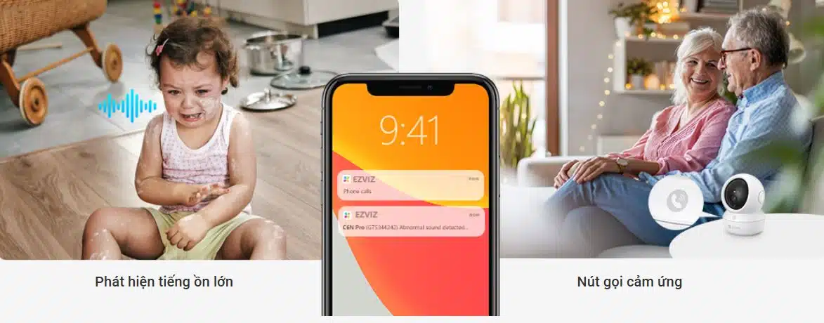 Camera WiFi EZVIZ C6N Pro - 2K, Gọi Bằng Nút Cảm Ứng, Xoay 360 Độ, Màu Ban Đêm