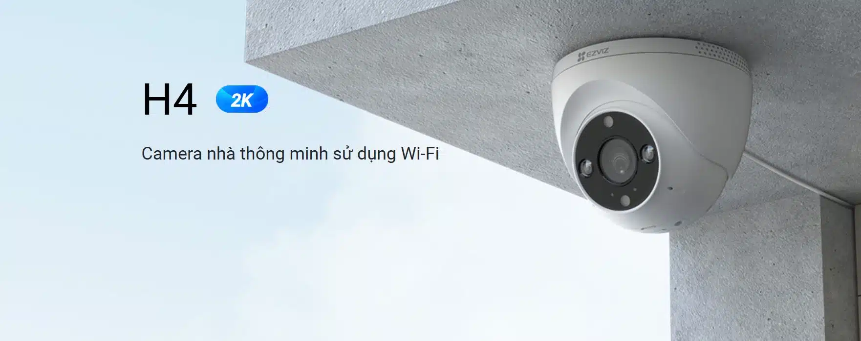 Camera WiFi Ngoài Trời EZVIZ H4 2K - 3MP, Màu Ban Đêm, Đàm Thoại 2 Chiều