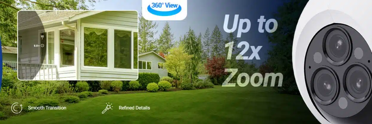 Camera WiFi Ngoài Trời EZVIZ H80F Multi 2K+ - 3 Ống Kính 4MP, Zoom 12X, Có Màu Ban Đêm