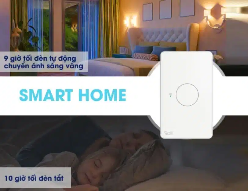 Công Tắc Thông Minh WiFi Rạng Đông CTCU.WF CN.01T.2W.SP MN - 3000W / 300W