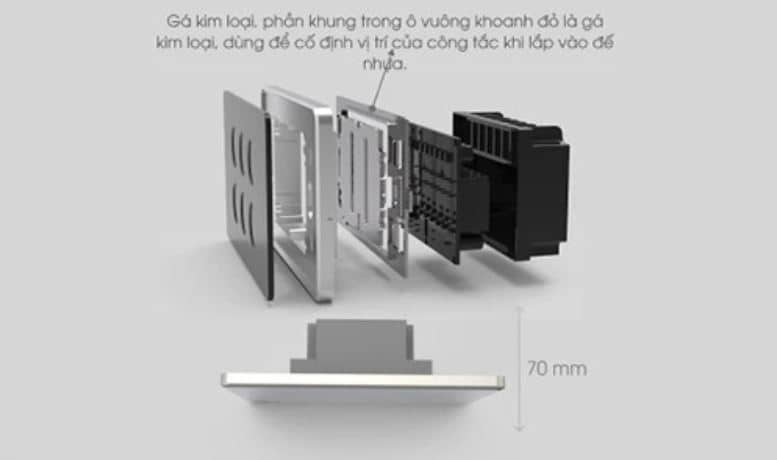 Công Tắc Thông Minh WiFi Rạng Đông CTCU.WF CN.01T.2W.SP - 3000W