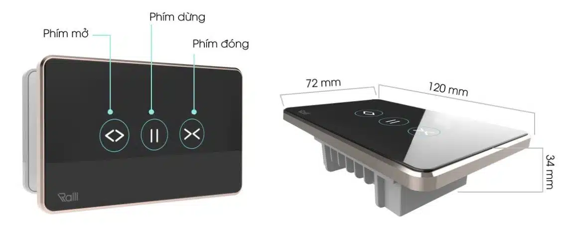 Công Tắc Cửa Cuốn Thông Minh WiFi Rạng Đông CTCU.WF CN.DOT