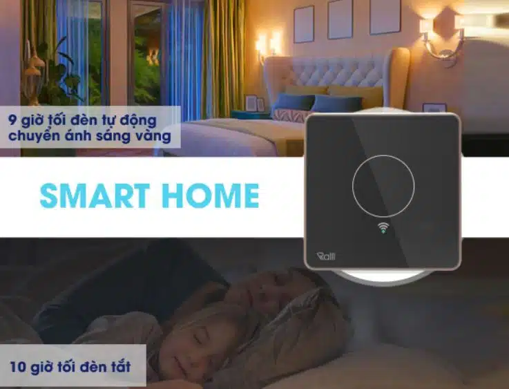 Công Tắc WiFi Rạng Đông CTCU.WF V.01T - 1 Kênh, Công Suất 3000W