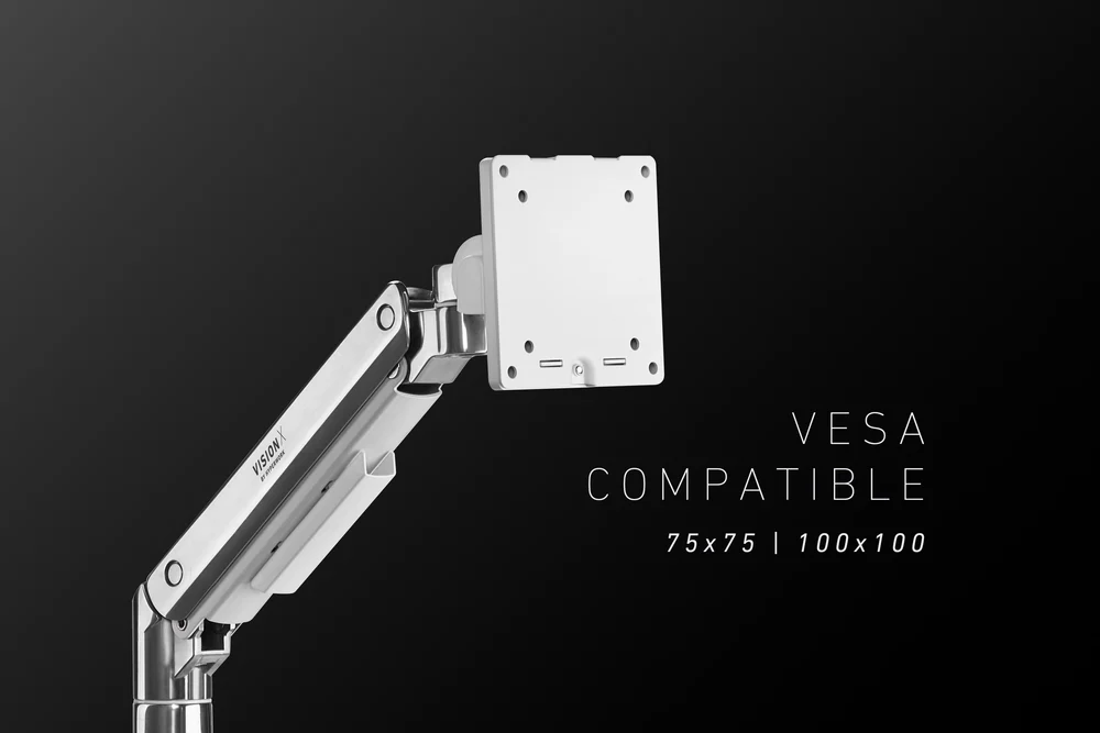 Chuẩn VESA 75x75mm và 100x100mm. Đảm bảo tương thích với hầu hết các loại màn hình.