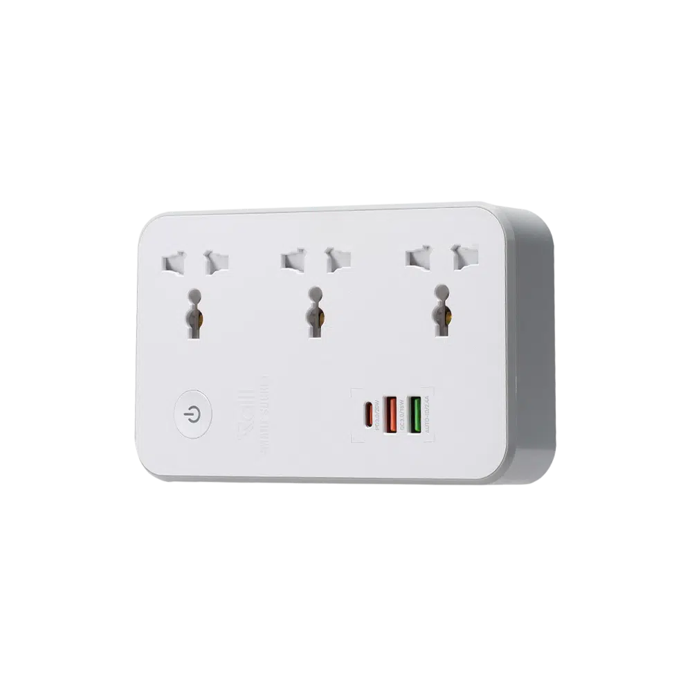 Ổ Cắm Thông Minh WiFi Rạng Đông OC08.WF.USB 3C/10A – Dạng 3 Ổ Ghim, Cổng Sạc USB