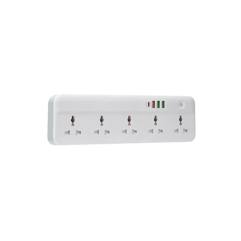 Ổ Cắm WiFi Rạng Đông OC09.WF.USB 5C/10A – Dạng 5 Ổ Ghim, Cổng Sạc USB