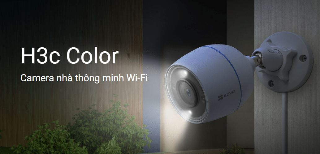 Camera WiFi Ezviz H3C Color - 2MP, Ngoài trời, Màu Ban Đêm