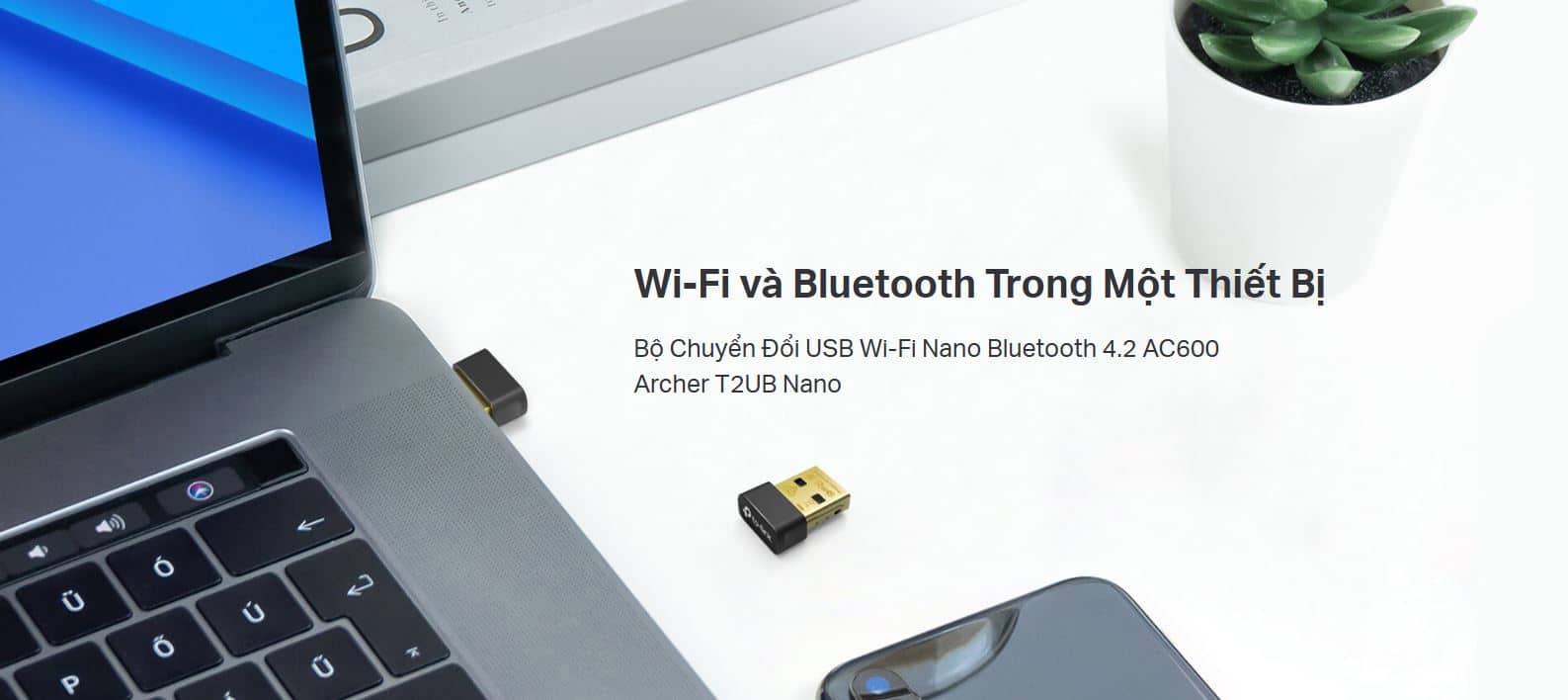 Card mạng USB WiFi TP-Link Archer T2UB Nano - WiFi 5, Bluetooth 4.2, AC600