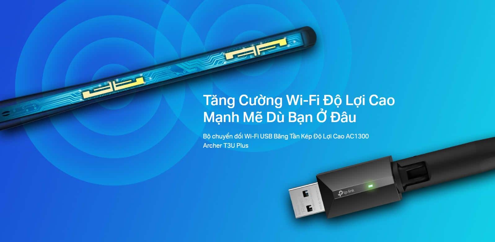 Thiết bị USB WiFi TP-Link Archer T3U Plus - WiFi 5, Băng tần kép AC1300