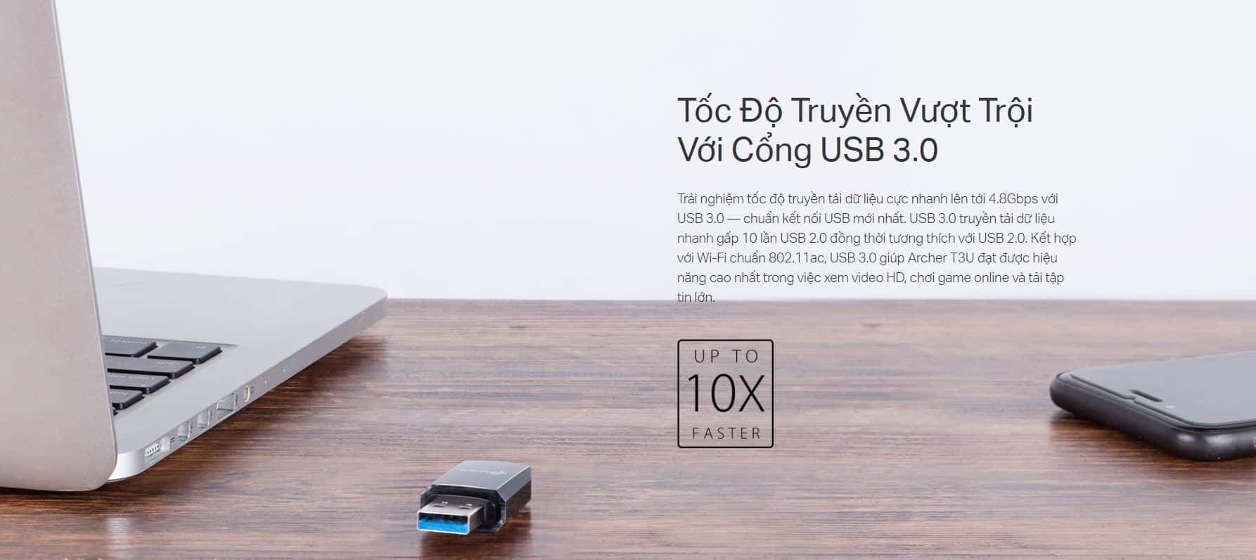 Card mạng USB WiFi TP-Link Archer T3U - WiFi 5, AC1300