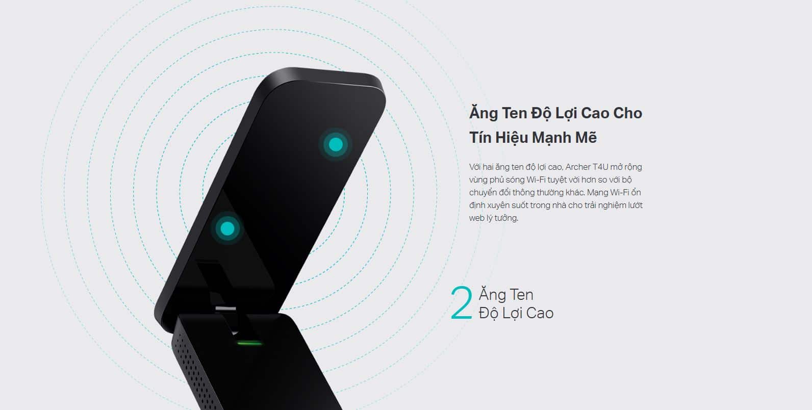 Thiết bị USB WiFi TP-Link Archer T4U - WiFi 5, Băng tần kép AC1300