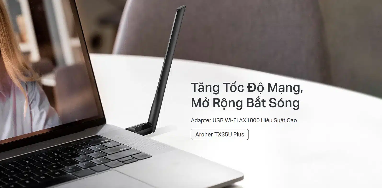 Card mạng USB WiFi TP-Link Archer TX35U Plus - WiFi 6, AX1800