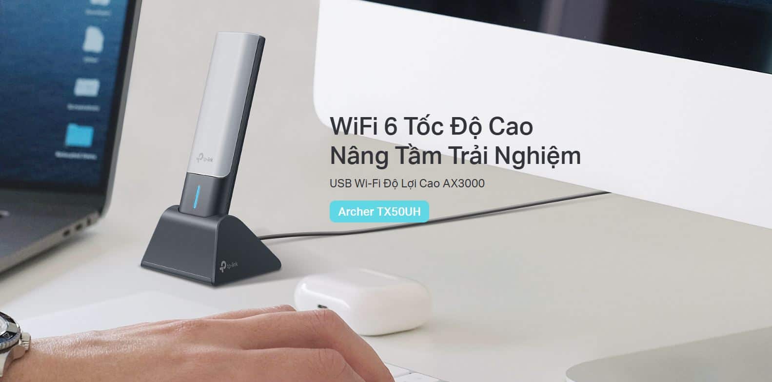 Thiết bị USB WiFi TP-Link Archer TX50UH - WiFi 6, Băng tần kép AX3000