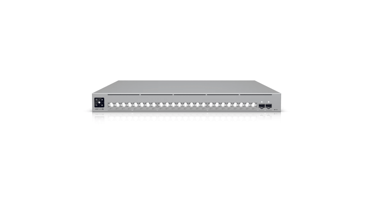 Switch UniFi Pro XG 24 PoE – Switch 16 Cổng PoE 10Gb, 8 Cổng PoE 2.5Gb, 2 Cổng SFP 25Gb, Switch Managed L3, 720W