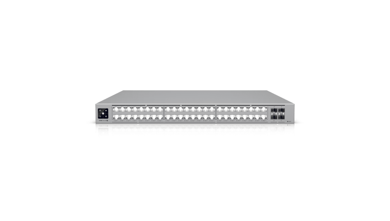 Switch UniFi Pro XG 48 PoE – Switch 32 Cổng PoE 10Gb, 16 Cổng PoE 2.5Gb, 4 Cổng SFP 25Gb, Switch Managed L3, 1080W