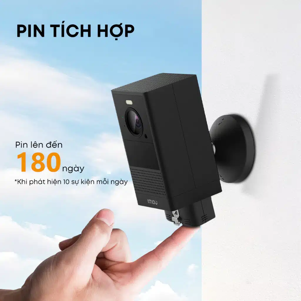 IPC-B46LP là camera dùng pin, không cần đi dây điện, không cần trạm trung tâm