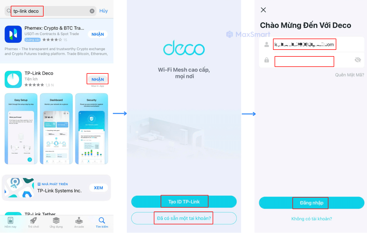 Tải và cài đặt ứng dụng TP-Link Deco
