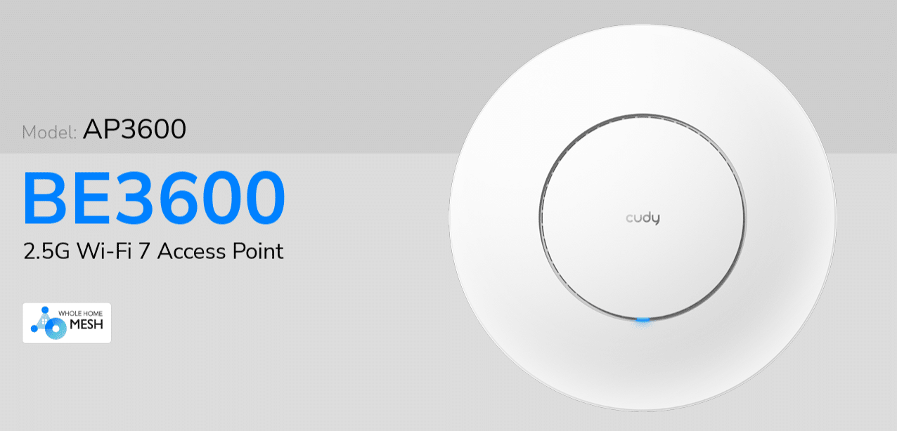 Nâng cấp mạng không dây của bạn lên chuẩn Wi-Fi 7 mạnh mẽ với Cudy AP3600