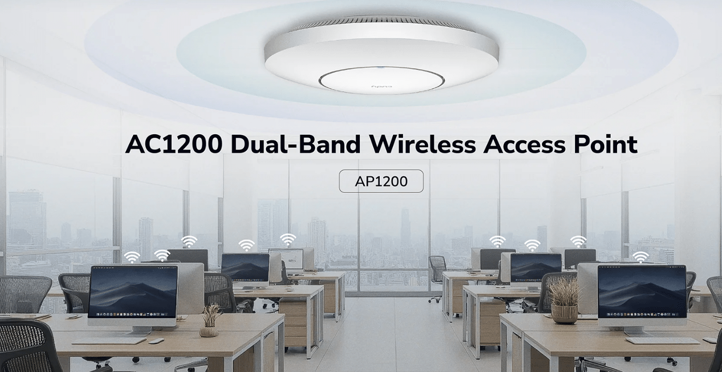 Cudy AP1200 là Access Point Wi-Fi chuẩn AC1200 gắn trần/tường