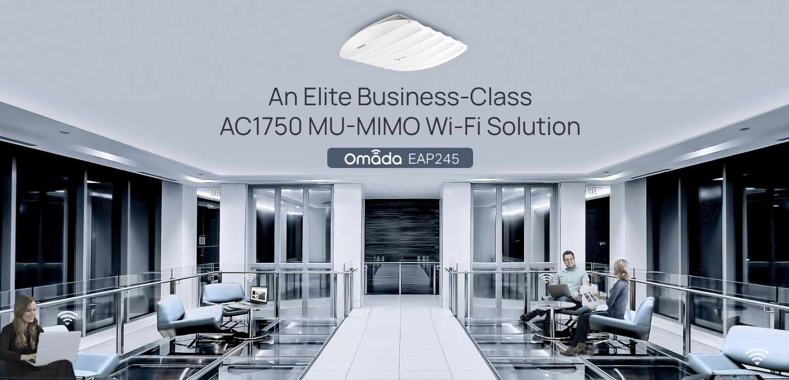 TP-Link Omada EAP245 là Access Point Wi-Fi gắn trần chuẩn AC1750 Wave 2
