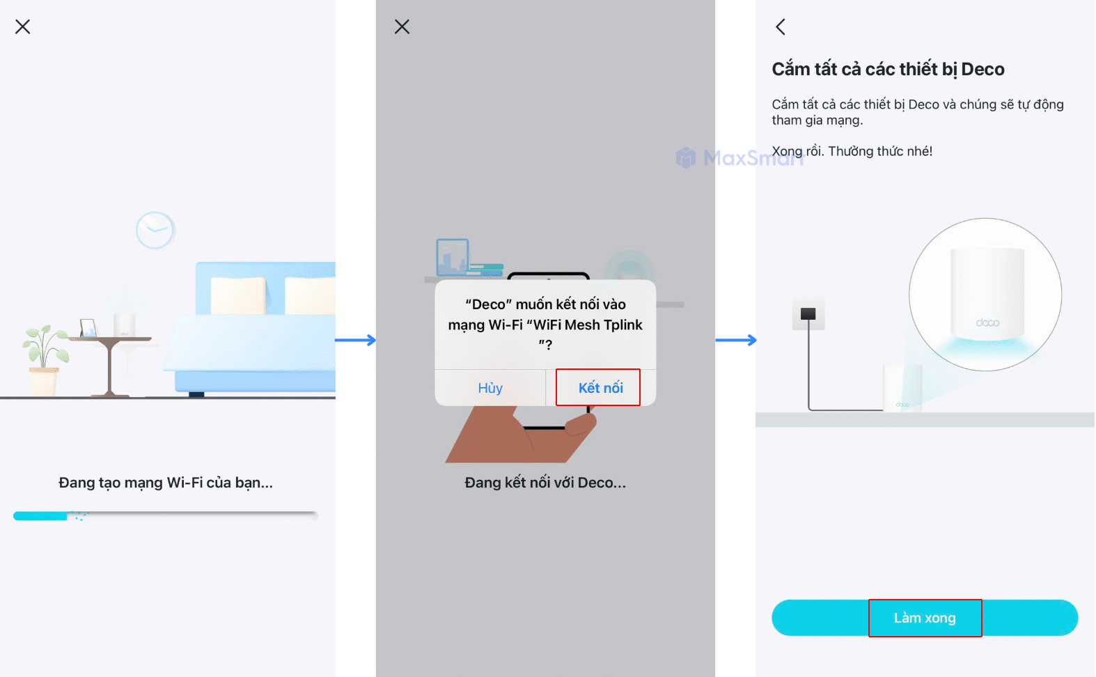 Đợi quá trình tạo wifi hoàn tất