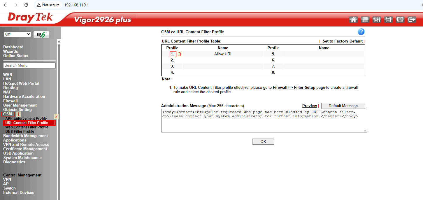 Tạo Rule cho phép URL